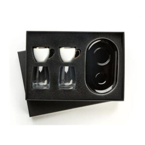 سلامليك طقم فناجين قهوة تركية كلاسيكية صينية خدمة واكواب زجاجية