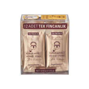Mehmet Efendi Turkish Coffee, 12 Pieces * 6g Individual Packs